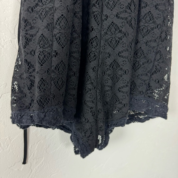 Urban Outfitters Shortie Romper One Piece Lace Black Lined‎ Side Zip Playsuit - Picture 6 of 9